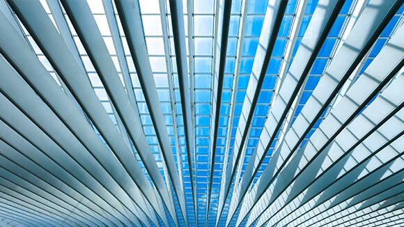 Moderne Architektur blau