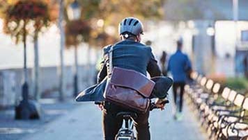 Man riding bicycle 